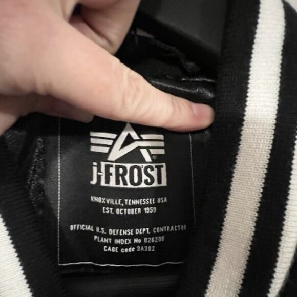 NWT-ALPHA INDUSTRIES X J FROST Varsity MA-1 Jacket Sz L “Heart Broken” - Picture 3 of 5